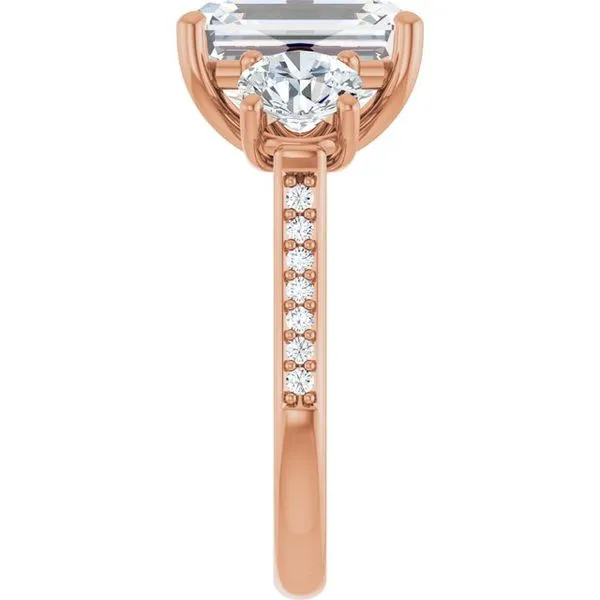 Three-Stone Engagement Ring Image 4 Raleigh Diamond Fine Jewelry Raleigh, NC