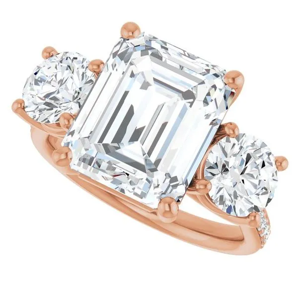 Three-Stone Engagement Ring Image 5 Raleigh Diamond Fine Jewelry Raleigh, NC