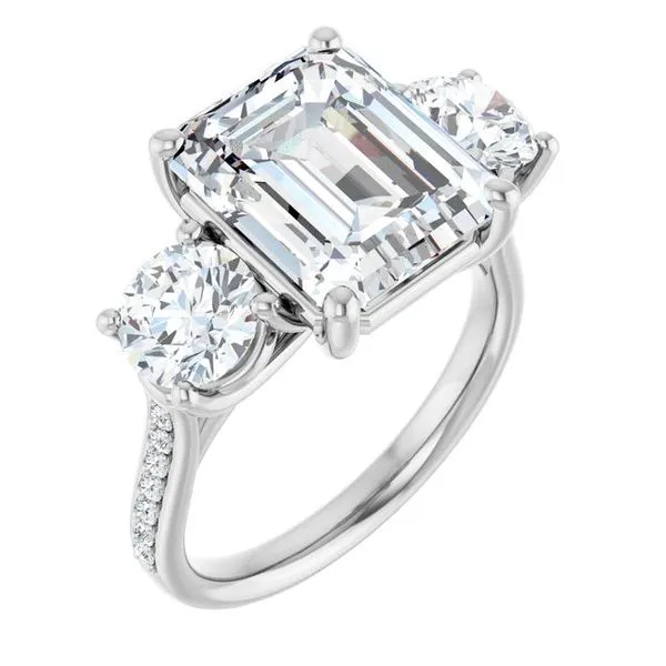 Three-Stone Engagement Ring Raleigh Diamond Fine Jewelry Raleigh, NC