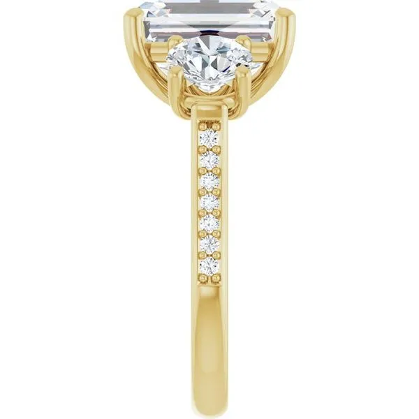 Three-Stone Engagement Ring Image 4 Raleigh Diamond Fine Jewelry Raleigh, NC