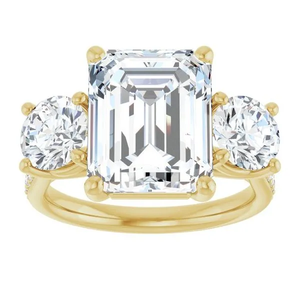 Three-Stone Engagement Ring Image 3 Raleigh Diamond Fine Jewelry Raleigh, NC