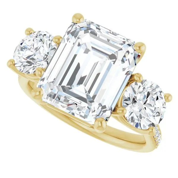 Three-Stone Engagement Ring Image 5 Raleigh Diamond Fine Jewelry Raleigh, NC