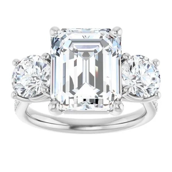 Three-Stone Engagement Ring Image 3 Raleigh Diamond Fine Jewelry Raleigh, NC