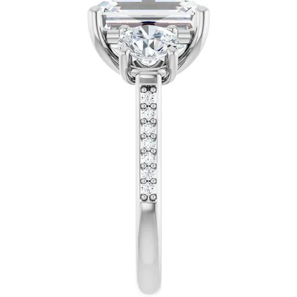 Three-Stone Engagement Ring Image 4 Raleigh Diamond Fine Jewelry Raleigh, NC