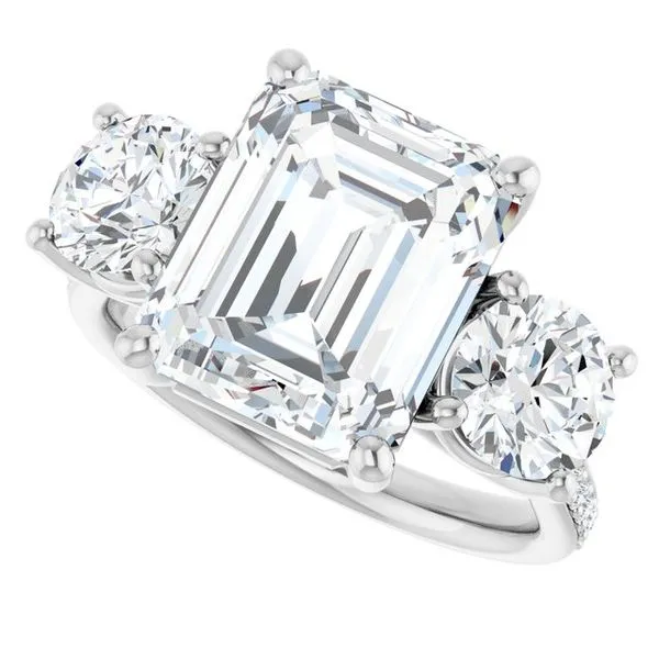 Three-Stone Engagement Ring Image 5 Raleigh Diamond Fine Jewelry Raleigh, NC