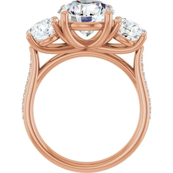 Three-Stone Engagement Ring Image 2 Raleigh Diamond Fine Jewelry Raleigh, NC