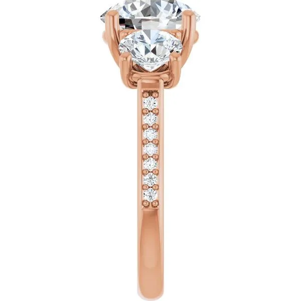 Three-Stone Engagement Ring Image 4 Raleigh Diamond Fine Jewelry Raleigh, NC