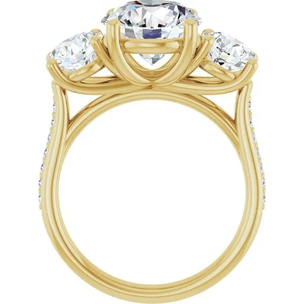 Three-Stone Engagement Ring Image 2 Raleigh Diamond Fine Jewelry Raleigh, NC