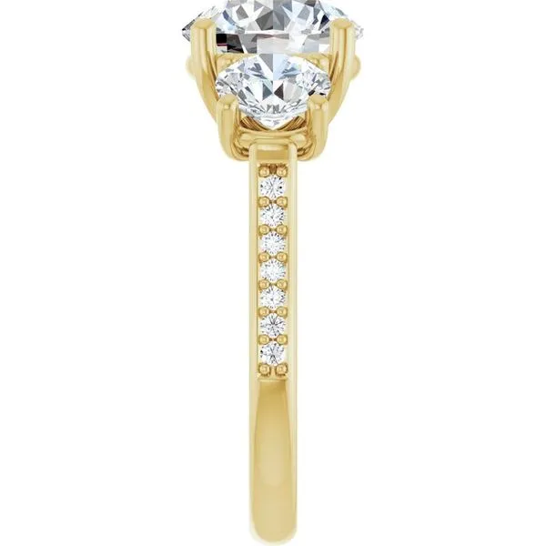 Three-Stone Engagement Ring Image 4 Raleigh Diamond Fine Jewelry Raleigh, NC