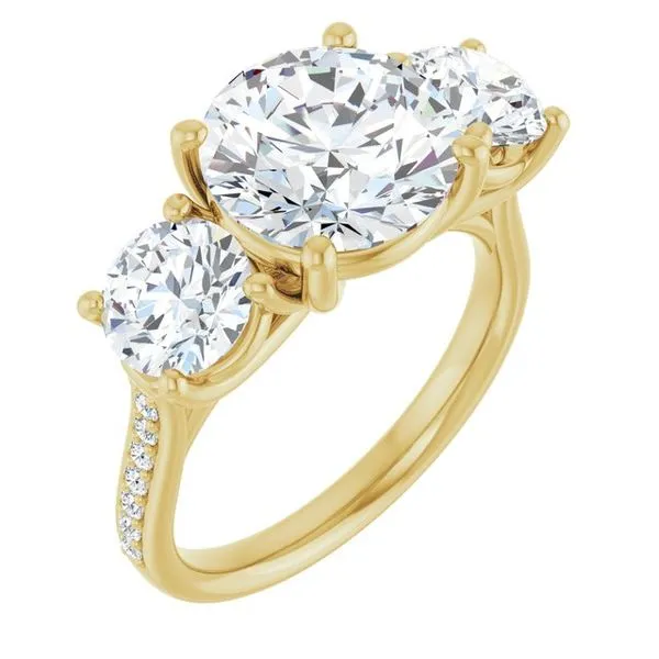 Three-Stone Engagement Ring Raleigh Diamond Fine Jewelry Raleigh, NC