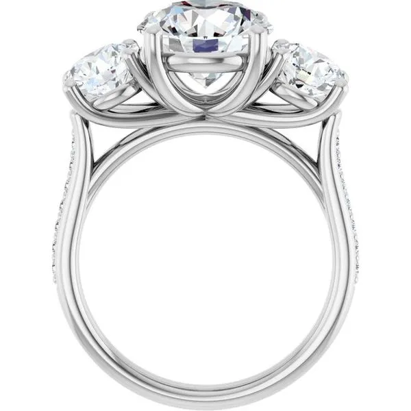 Three-Stone Engagement Ring Image 2 Raleigh Diamond Fine Jewelry Raleigh, NC