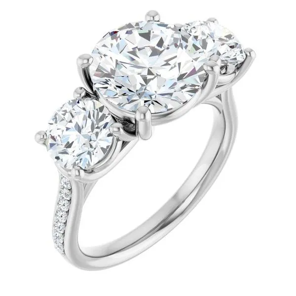 Three-Stone Engagement Ring Raleigh Diamond Fine Jewelry Raleigh, NC