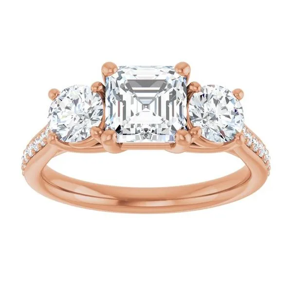 Three-Stone Engagement Ring Image 3 Raleigh Diamond Fine Jewelry Raleigh, NC