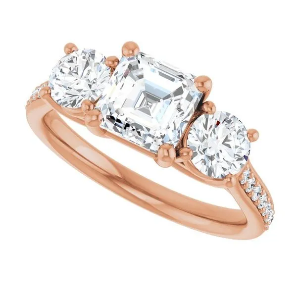 Three-Stone Engagement Ring Image 5 Raleigh Diamond Fine Jewelry Raleigh, NC