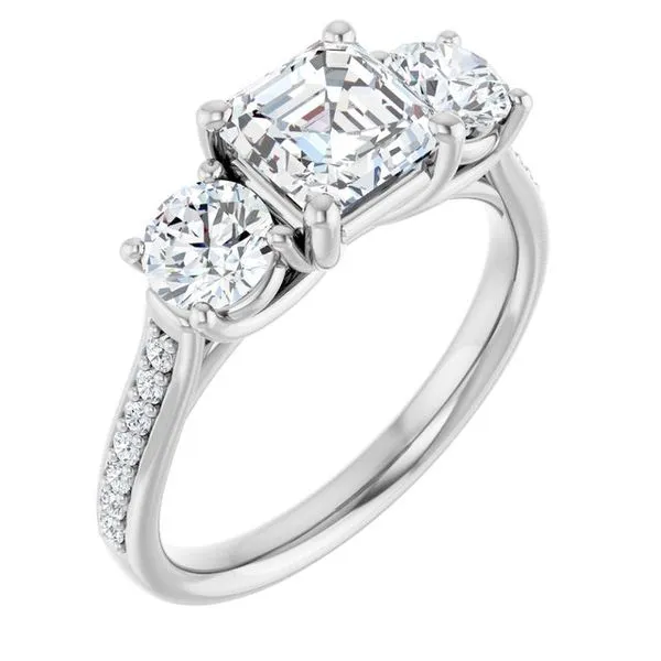 Three-Stone Engagement Ring Raleigh Diamond Fine Jewelry Raleigh, NC
