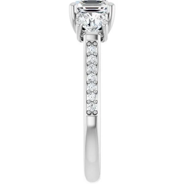 Three-Stone Engagement Ring Image 4 Raleigh Diamond Fine Jewelry Raleigh, NC