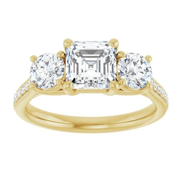 Three-Stone Engagement Ring Image 3 Raleigh Diamond Fine Jewelry Raleigh, NC