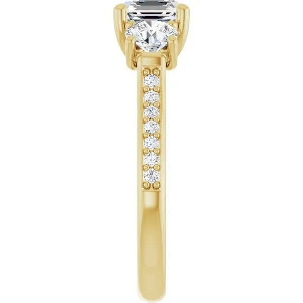 Three-Stone Engagement Ring Image 4 Raleigh Diamond Fine Jewelry Raleigh, NC