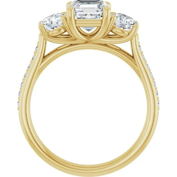 Three-Stone Engagement Ring Image 2 Raleigh Diamond Fine Jewelry Raleigh, NC