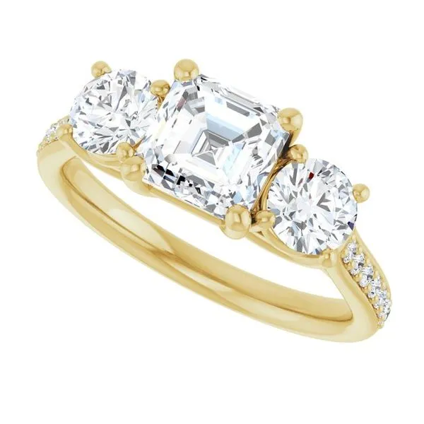 Three-Stone Engagement Ring Image 5 Raleigh Diamond Fine Jewelry Raleigh, NC
