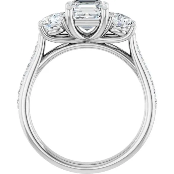 Three-Stone Engagement Ring Image 2 Raleigh Diamond Fine Jewelry Raleigh, NC