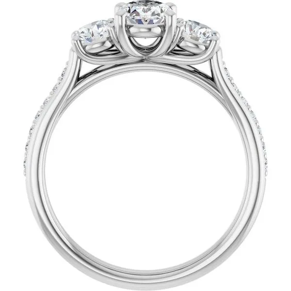 Three-Stone Engagement Ring Image 2 Raleigh Diamond Fine Jewelry Raleigh, NC