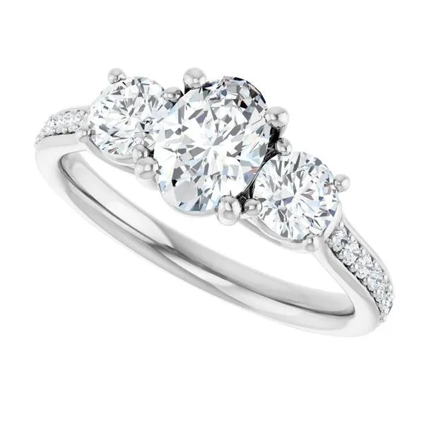 Three-Stone Engagement Ring Image 5 Raleigh Diamond Fine Jewelry Raleigh, NC