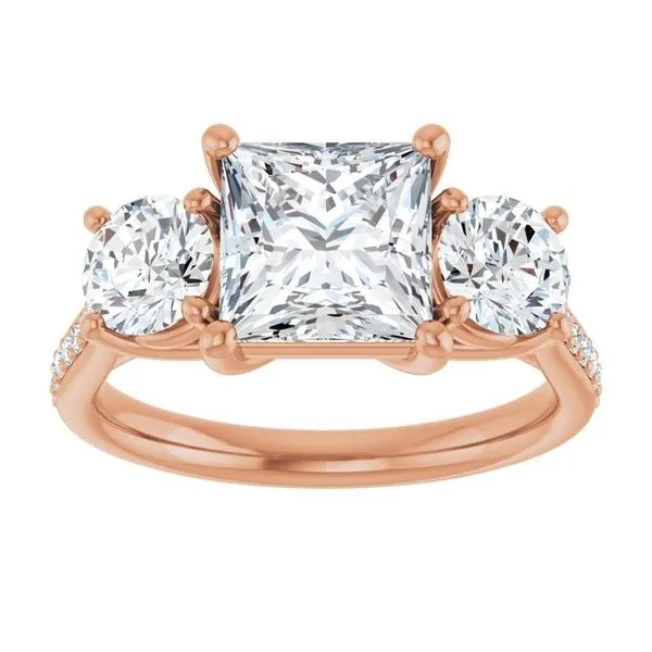 Three-Stone Engagement Ring Image 3 Raleigh Diamond Fine Jewelry Raleigh, NC