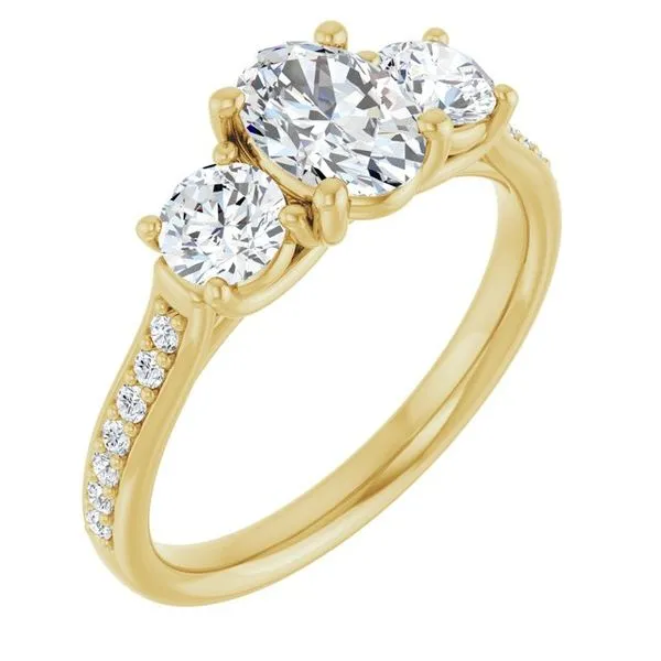 Three-Stone Engagement Ring Raleigh Diamond Fine Jewelry Raleigh, NC