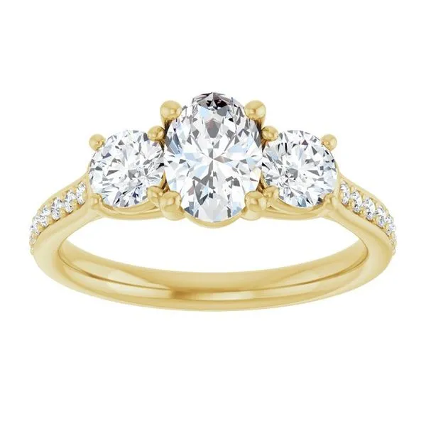 Three-Stone Engagement Ring Image 3 Raleigh Diamond Fine Jewelry Raleigh, NC