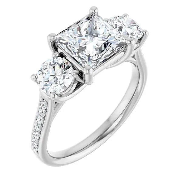 Three-Stone Engagement Ring Dripping Diamonds Dripping Springs, TX