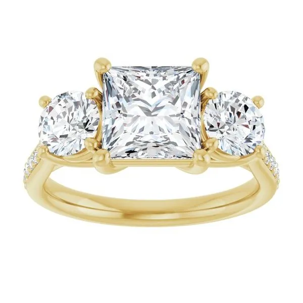 Three-Stone Engagement Ring Image 3 Raleigh Diamond Fine Jewelry Raleigh, NC