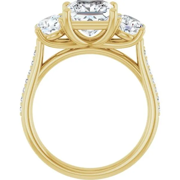 Three-Stone Engagement Ring Image 2 Raleigh Diamond Fine Jewelry Raleigh, NC
