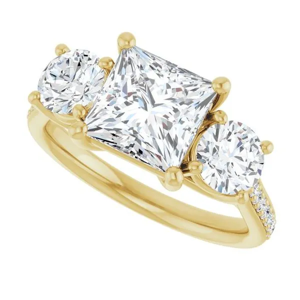 Three-Stone Engagement Ring Image 5 Raleigh Diamond Fine Jewelry Raleigh, NC