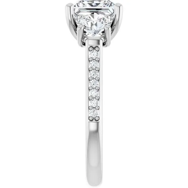 Three-Stone Engagement Ring Image 4 Raleigh Diamond Fine Jewelry Raleigh, NC