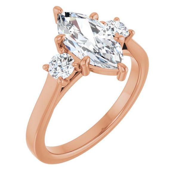 Three-Stone Sculptural Engagement Ring