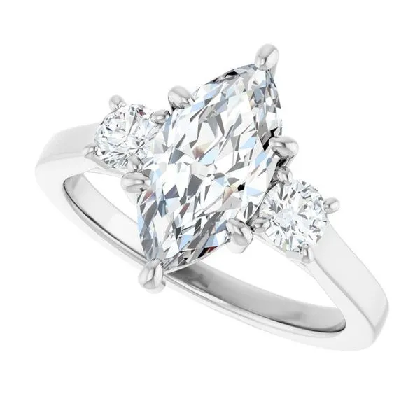 Three-Stone Engagement Ring Image 5 Raleigh Diamond Fine Jewelry Raleigh, NC