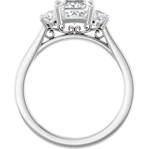 Three-Stone Engagement Ring Image 2 Raleigh Diamond Fine Jewelry Raleigh, NC