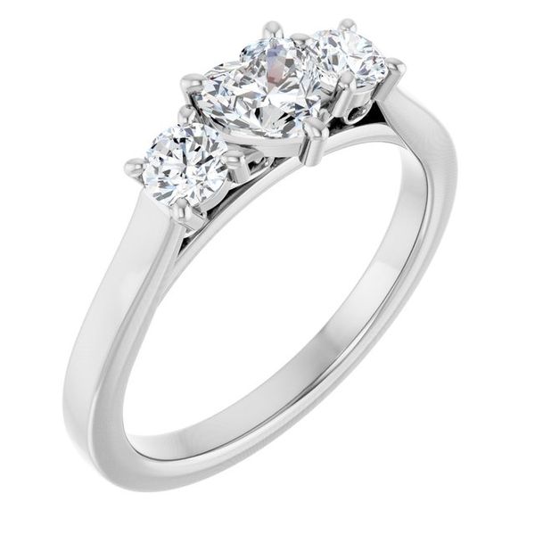 Three-Stone Sculptural Engagement Ring