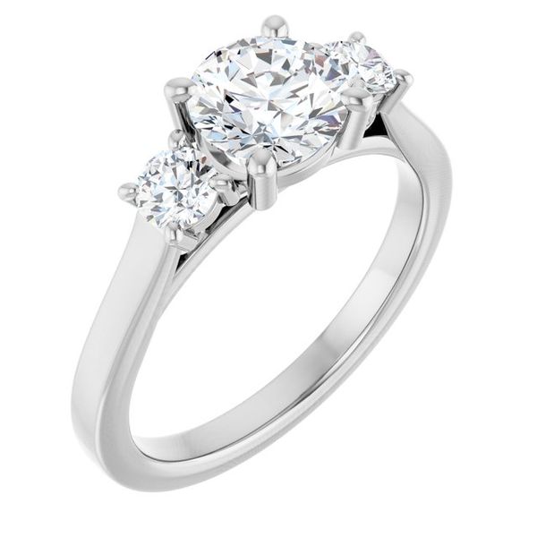 Three-Stone Sculptural Engagement Ring