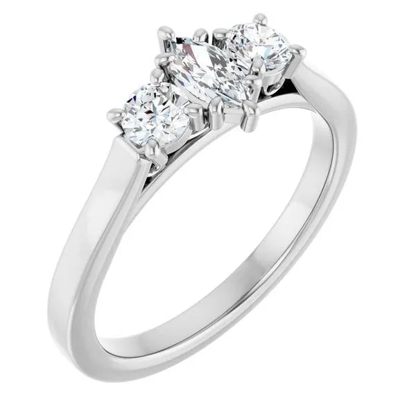 Three-Stone Engagement Ring Raleigh Diamond Fine Jewelry Raleigh, NC