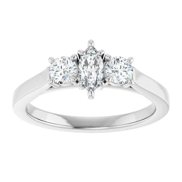 Three-Stone Engagement Ring Image 3 Raleigh Diamond Fine Jewelry Raleigh, NC