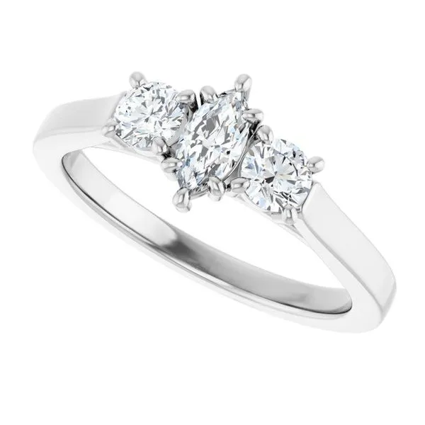 Three-Stone Engagement Ring Image 5 Raleigh Diamond Fine Jewelry Raleigh, NC