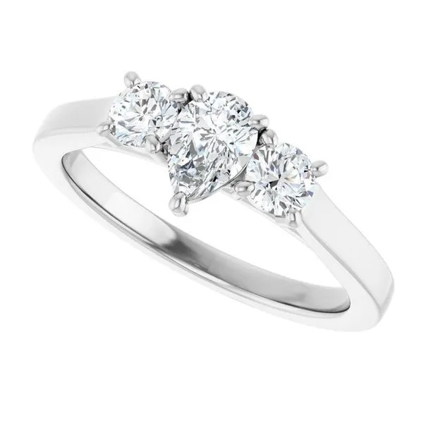 Three-Stone Engagement Ring Image 5 Raleigh Diamond Fine Jewelry Raleigh, NC