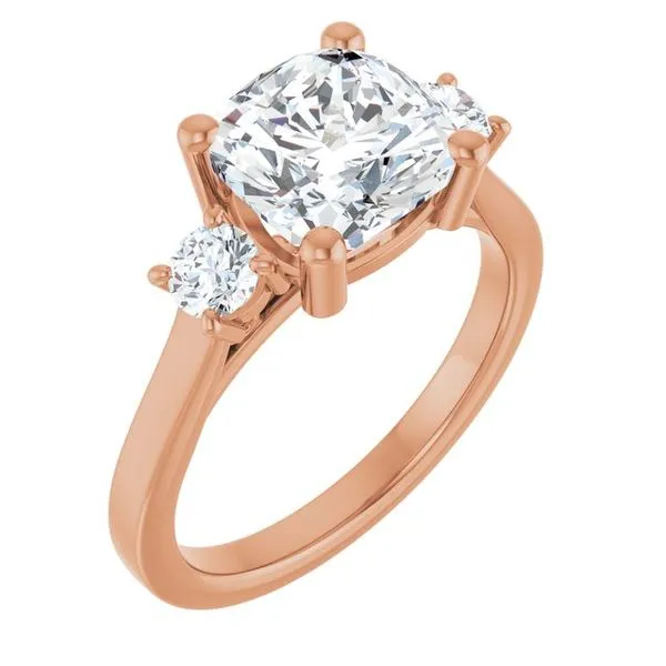 Three-Stone Sculptural Engagement Ring