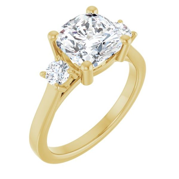 Three-Stone Sculptural Engagement Ring