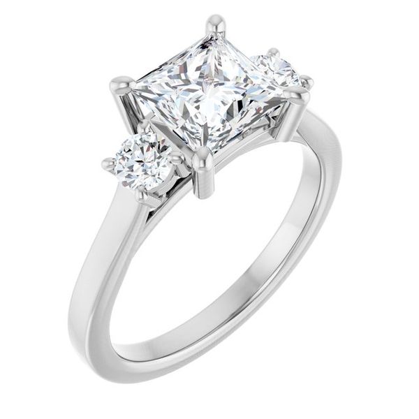 Three-Stone Sculptural Engagement Ring