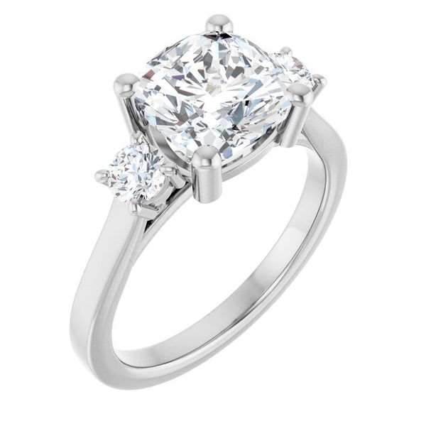 Three-Stone Sculptural Engagement Ring
