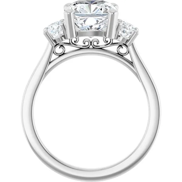 Three-Stone Engagement Ring Image 2 Raleigh Diamond Fine Jewelry Raleigh, NC