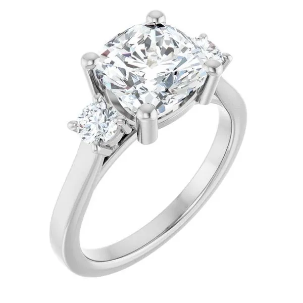 Three-Stone Sculptural Engagement Ring